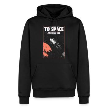 To Space and Beyond withte Starship - Männer Premium Bio Hoodie - Schwarz - Vorne - Nico (187cm)