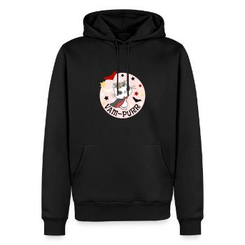 Vampurr. Vampire Kitty. Kawaii Pastel Vampire Cat. - Men’s Premium Organic Hoodie - black - Front - Nico (187cm)