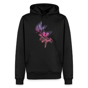 Monarch Butterfly Sketch Graphic Butterfly Lovers - Sweat à capuche Premium bio Homme - noir - Devant - Nico (187cm)