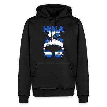 El Salvador Frau - Männer Premium Bio Hoodie - Schwarz - Vorne - Nico (187cm)
