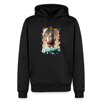 Gelee-Weihnachtsmann - Männer Premium Bio Hoodie - Schwarz - Vorne - Nico (187cm)