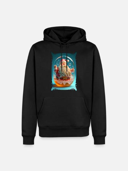 Weihnachtsmann-Gelee - Männer Premium Bio Hoodie - Schwarz