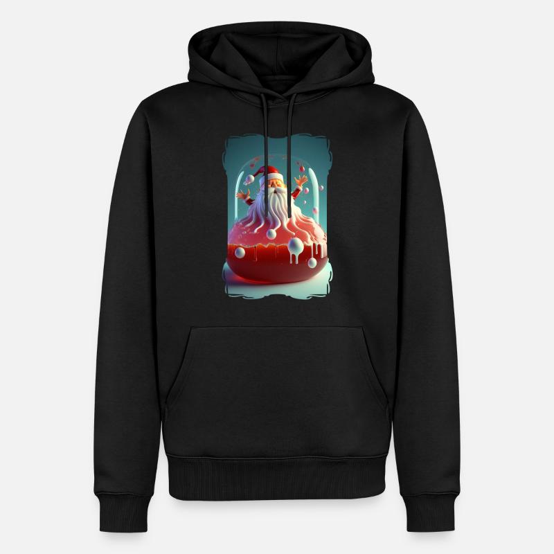 Weihnachtsmann-Gelee - Männer Premium Bio Hoodie - Schwarz