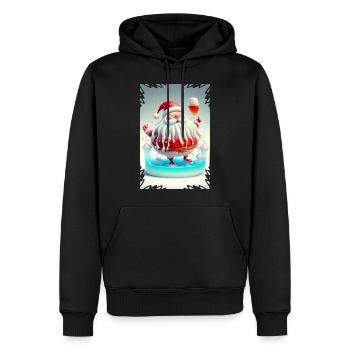 Gelee-Weihnachtsmann - Männer Premium Bio Hoodie - Schwarz - Vorne - Nico (187cm)