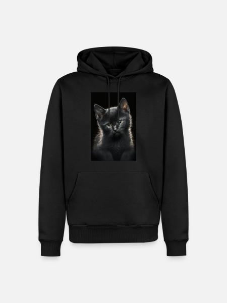 Black kitten - Men’s Premium Organic Hoodie - black