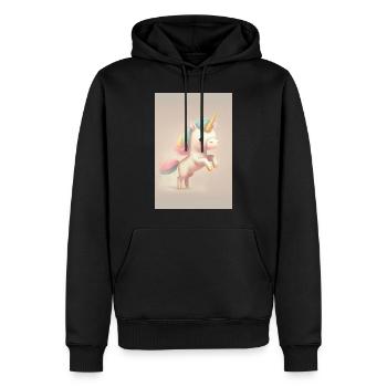 Bébé licorne - Sweat à capuche Premium bio Homme - noir - Devant - Nico (187cm)