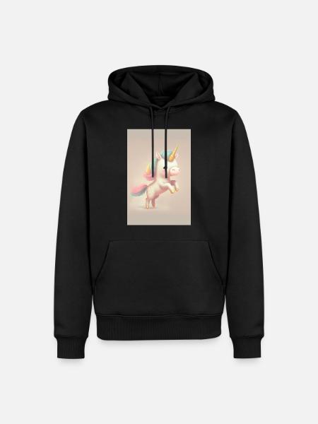 Bébé licorne - Sweat à capuche Premium bio Homme - noir