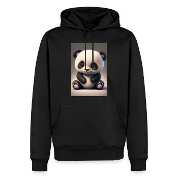 Süßes Baby-Panda - Männer Premium Bio Hoodie - Schwarz - Vorne - Nico (187cm)