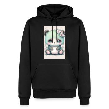 Bébé panda princesse - Sweat à capuche Premium bio Homme - noir - Devant - Nico (187cm)