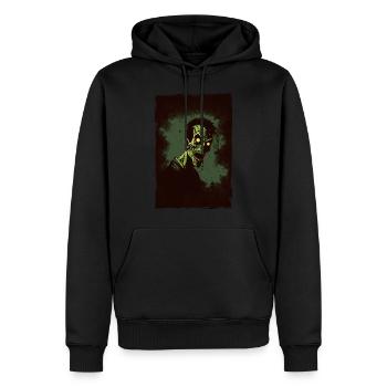 Zombie Illustration Minimalistisches Design - Männer Premium Bio Hoodie - Schwarz - Vorne - Nico (187cm)