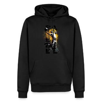 Basketballspieler High Dunk schwarz - Männer Premium Bio Hoodie - Schwarz - Vorne - Nico (187cm)