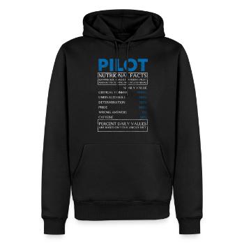 Flugzeug Herzschlag Luftfahrt Flugplatz - Männer Premium Bio Hoodie - Schwarz - Vorne - Nico (187cm)