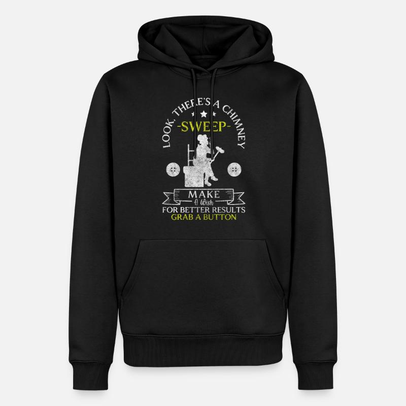 Kaminfeger Dach Beruf Schornstein - Männer Premium Bio Hoodie - Schwarz