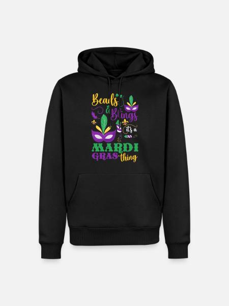 Mardi Gras Parade Mardi Tuesday - Men’s Premium Organic Hoodie - black