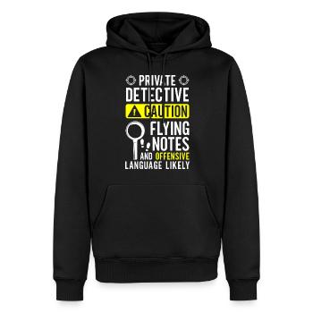 Privatdetektiv Ermittler Berufsdetektiv - Männer Premium Bio Hoodie - Schwarz - Vorne - Nico (187cm)