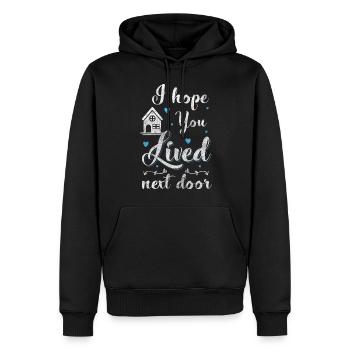 Nachbarschaft Anwohner Dorf Mitbewohner - Männer Premium Bio Hoodie - Schwarz - Vorne - Nico (187cm)