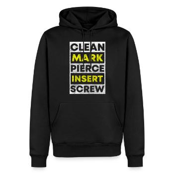 Künstler Tätowierung Körperschmuck Stecker - Männer Premium Bio Hoodie - Schwarz - Vorne - Nico (187cm)