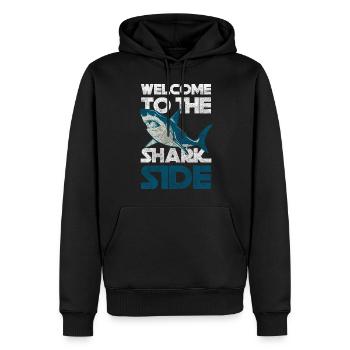 Requins Roi des animaux de mer - Sweat à capuche Premium bio Homme - noir - Devant - Nico (187cm)