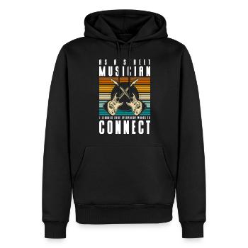 Musik Lifestyle Kreativ - Männer Premium Bio Hoodie - Schwarz - Vorne - Nico (187cm)