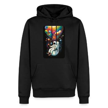 skate worm design #201 - Männer Premium Bio Hoodie - Schwarz - Vorne - Nico (187cm)