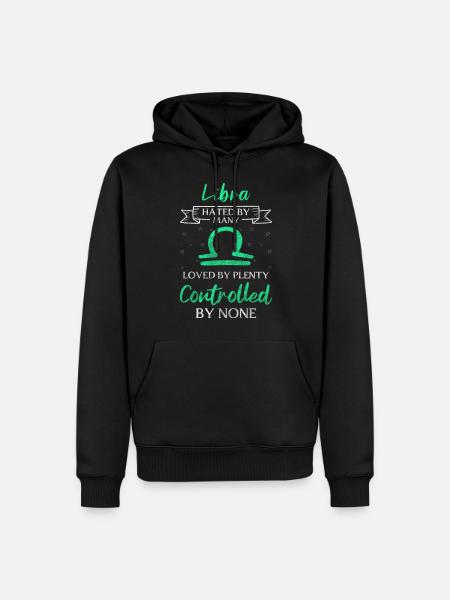 Libra Birthday Astrology - Men’s Premium Organic Hoodie - black