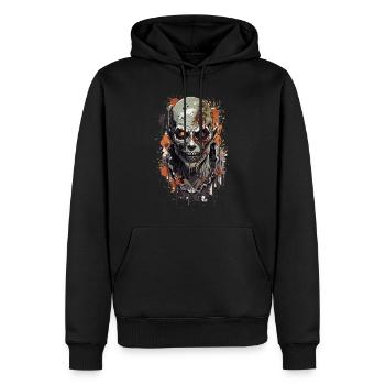 Zombie Halloween gruselig Untoter - Männer Premium Bio Hoodie - Schwarz - Vorne - Nico (187cm)