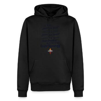 More Energy - Männer Premium Bio Hoodie - Schwarz - Vorne - Nico (187cm)