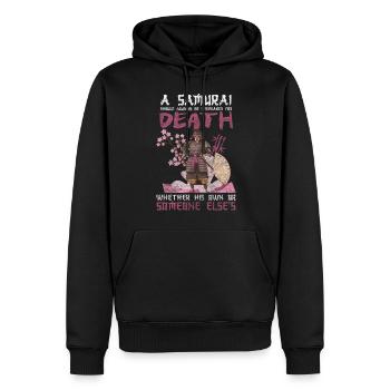 Samurai Aikido Ronin - Men’s Premium Organic Hoodie - black - Front - Nico (187cm)