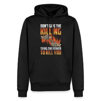 Nichtraucher Tabak Disziplin Glimmstengel - Männer Premium Bio Hoodie - Schwarz - Vorne - Nico (187cm)