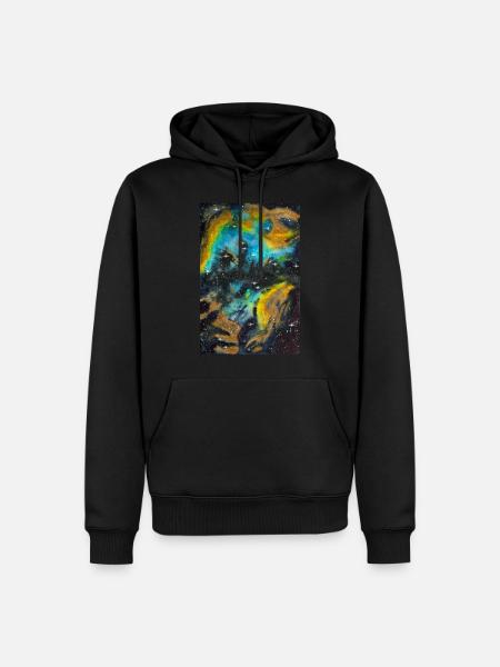 Galaxy Nebula NGC 5189 Galaxie Nebel Nerd Astro - Men’s Premium Organic Hoodie - black
