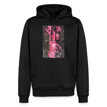 Nébuleuse de la Galaxie Nébuleuse Nébuleuse Nerd Astronomie espace - Sweat à capuche Premium bio Homme - noir - Devant - Nico (187cm)