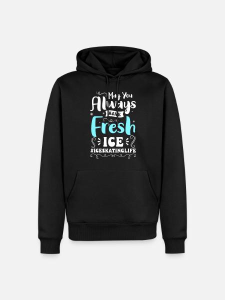 Schlittschuh Eisbahn - Men’s Premium Organic Hoodie - black
