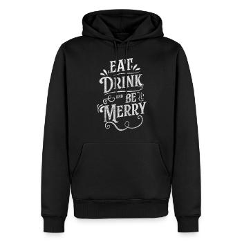 Essen Hotel Auswahl - Männer Premium Bio Hoodie - Schwarz - Vorne - Nico (187cm)