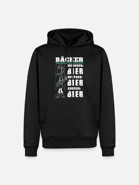 Mon quotidien de boulanger - Sweat à capuche Premium bio Homme - noir