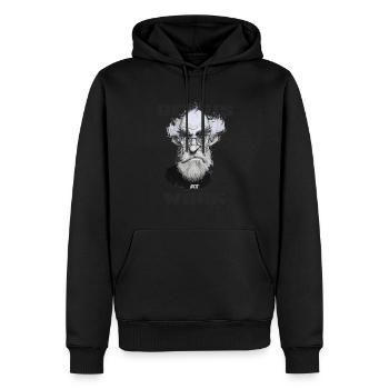 Genius at work - Men’s Premium Organic Hoodie - black - Front - Nico (187cm)