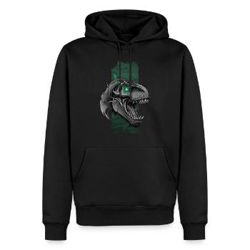 Rugissement tonitruant : Domination de l’Allosaurus - Sweat à capuche Premium bio Homme - noir - Devant - Nico (187cm)