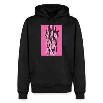 Camouflage Art Rose Gaming - Sweat à capuche Premium bio Homme - noir - Devant - Nico (187cm)