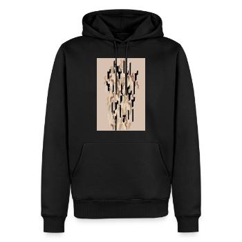 Camouflage Art Sable Jeux - Sweat à capuche Premium bio Homme - noir - Devant - Nico (187cm)