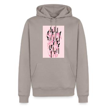 Camouflage Kunst Pink Gaming - Männer Premium Bio Hoodie - Taupe - Vorne - Nico (187cm)