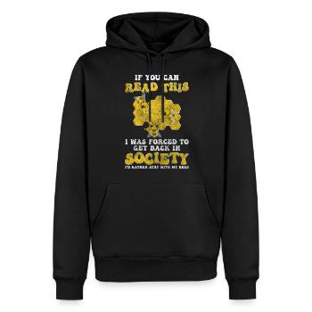 Honig Bienenvolk Bienenzucht Bienchen - Männer Premium Bio Hoodie - Schwarz - Vorne - Nico (187cm)