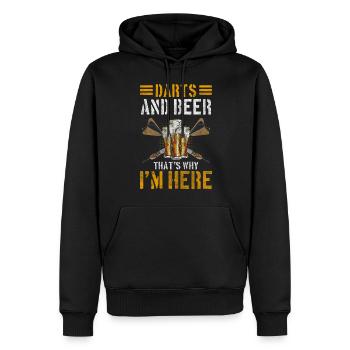 Compétition de cibles de fléchettes - Sweat à capuche Premium bio Homme - noir - Devant - Nico (187cm)