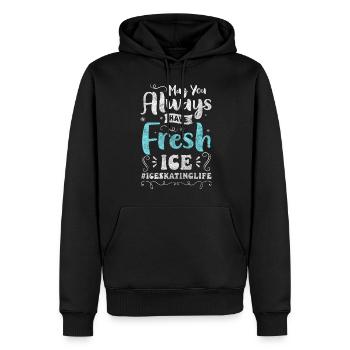 patins à glace patinoire sports danse sur glace - Sweat à capuche Premium bio Homme - noir - Devant - Nico (187cm)