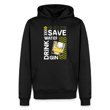 Gin Getränke Drink Longdrink - Männer Premium Bio Hoodie - Schwarz - Vorne - Nico (187cm)