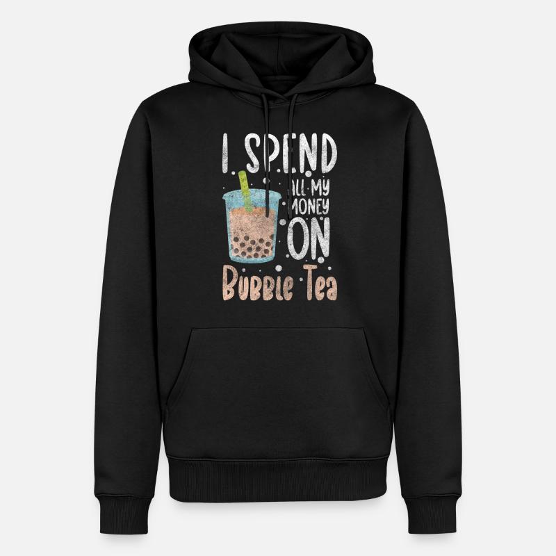 Bubble Tea Süß - Männer Premium Bio Hoodie - Schwarz