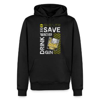 Drinks crash - Men’s Premium Organic Hoodie - black - Front - Nico (187cm)