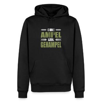 Bauernprotest Ohne Ampel Kein Gehampel Bauerndemo - Männer Premium Bio Hoodie - Schwarz - Vorne - Nico (187cm)