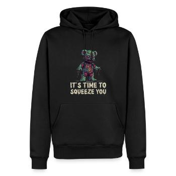Zombie Teddy Halloween Horror Monster Blut - Männer Premium Bio Hoodie - Schwarz - Vorne - Nico (187cm)