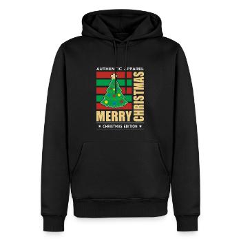 Merry Christmas - Männer Premium Bio Hoodie - Schwarz - Vorne - Nico (187cm)