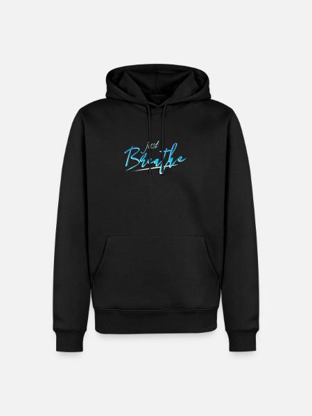 Just Breathe - Men’s Premium Organic Hoodie - black
