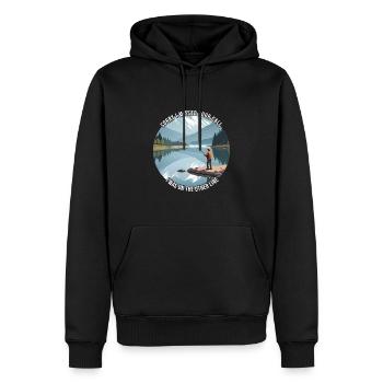 Pêcheur Pêche Pêche - Sweat à capuche Premium bio Homme - noir - Devant - Nico (187cm)